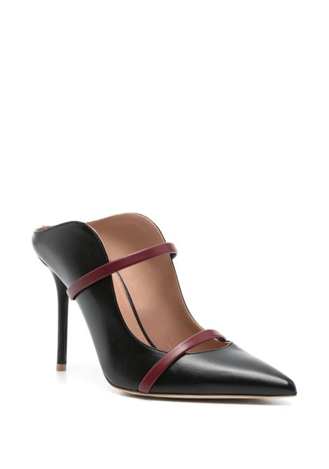 Burgundy and black 100mm Maureen mules Malone souliers - women MALONE SOULIERS | MAUREEN100356BLKBRDNDY